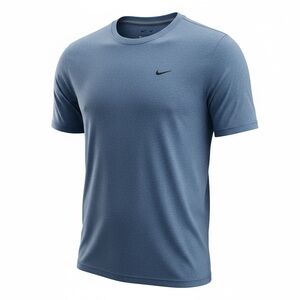 NWT NIKE Men's Blue Short Sleeve Logo Dri-Fit T-Shirt  - Size Large